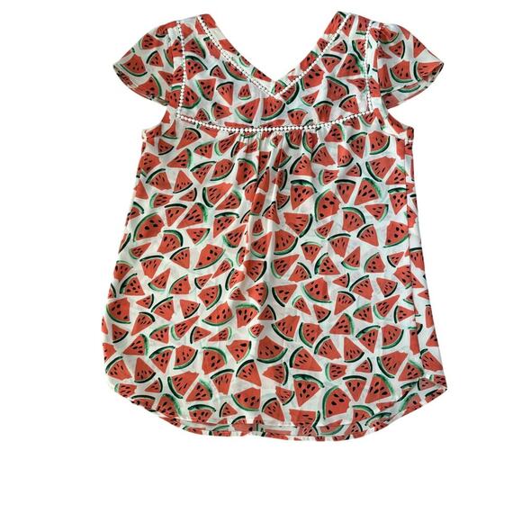 Maeve Anthropologie Watermelon Fruit Top Size 0 Summer Blouse - Picture 7 of 7